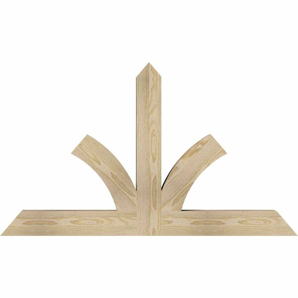 Ekena Millwork Richland Rough Sawn Timber Gable Bracket, Douglas Fir, 48"W x 28"H x 4"D x 4"F, 14/12 Pitch GBW048X28X0404RIC00RDF - main